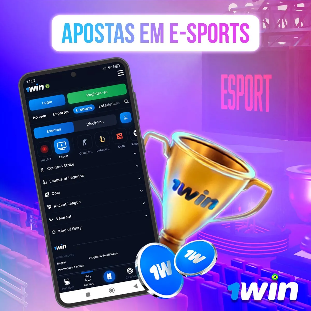 Apostas em esportes virtuais na casa de apostas 1win no mercado brasileiro
