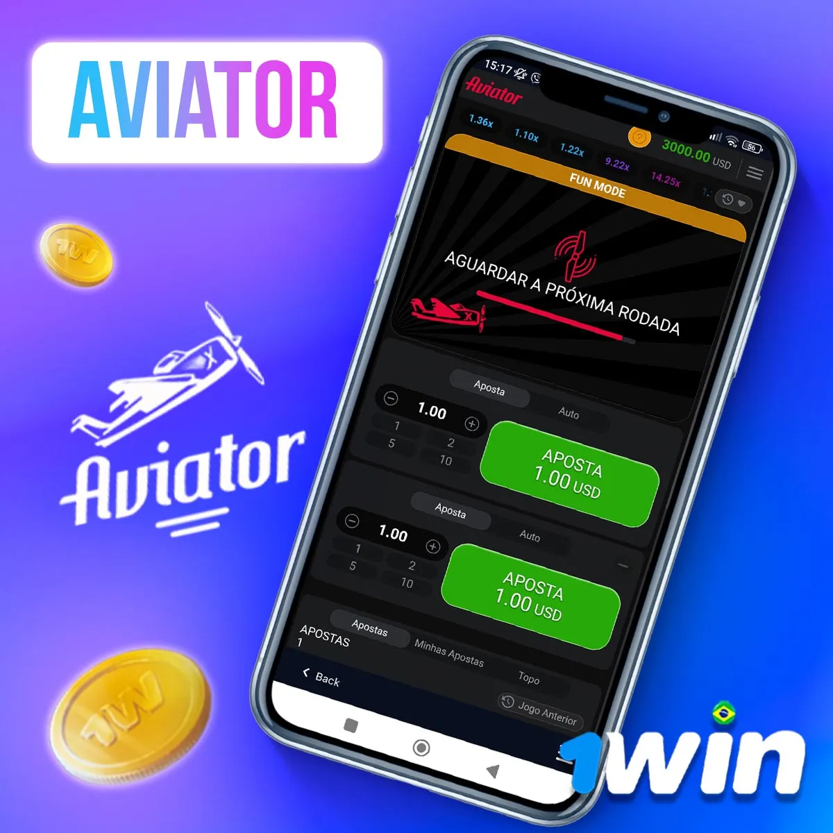 Popular jogo de cassino Aviator na casa de apostas 1win no mercado brasileiro