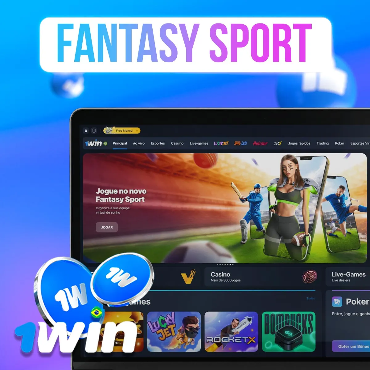 Apostas em esportes de fantasia na casa de apostas 1win casino no mercado brasileiro