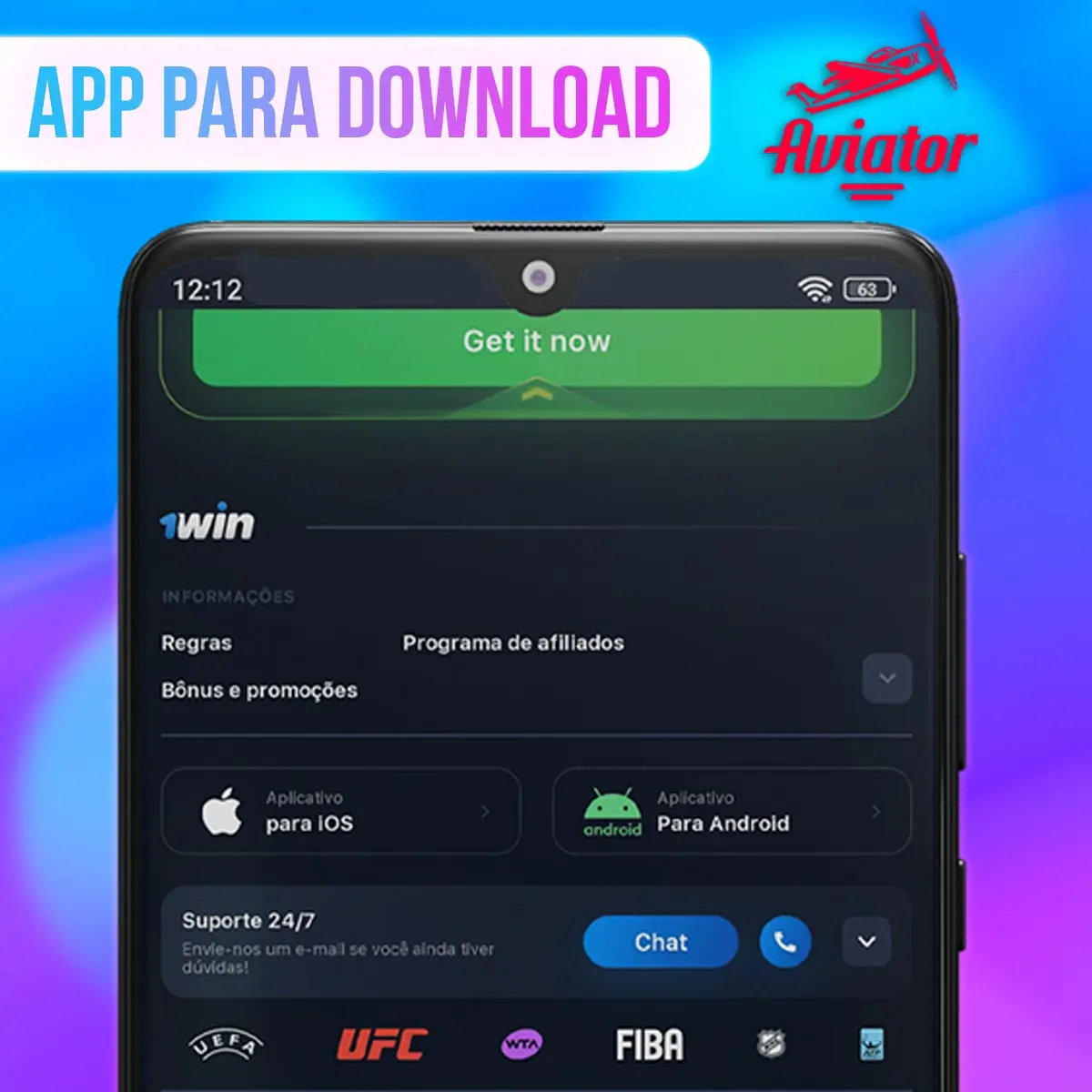 Aplicativo móvel 1win Jogo Aviator