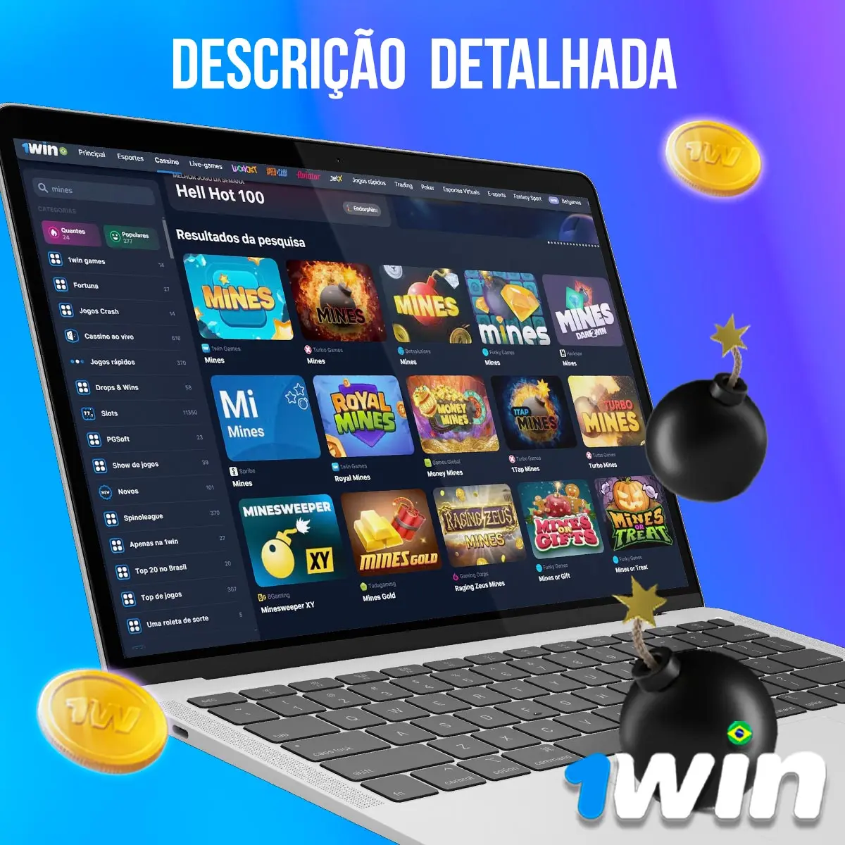 Detalhada do jogo Mines 1win