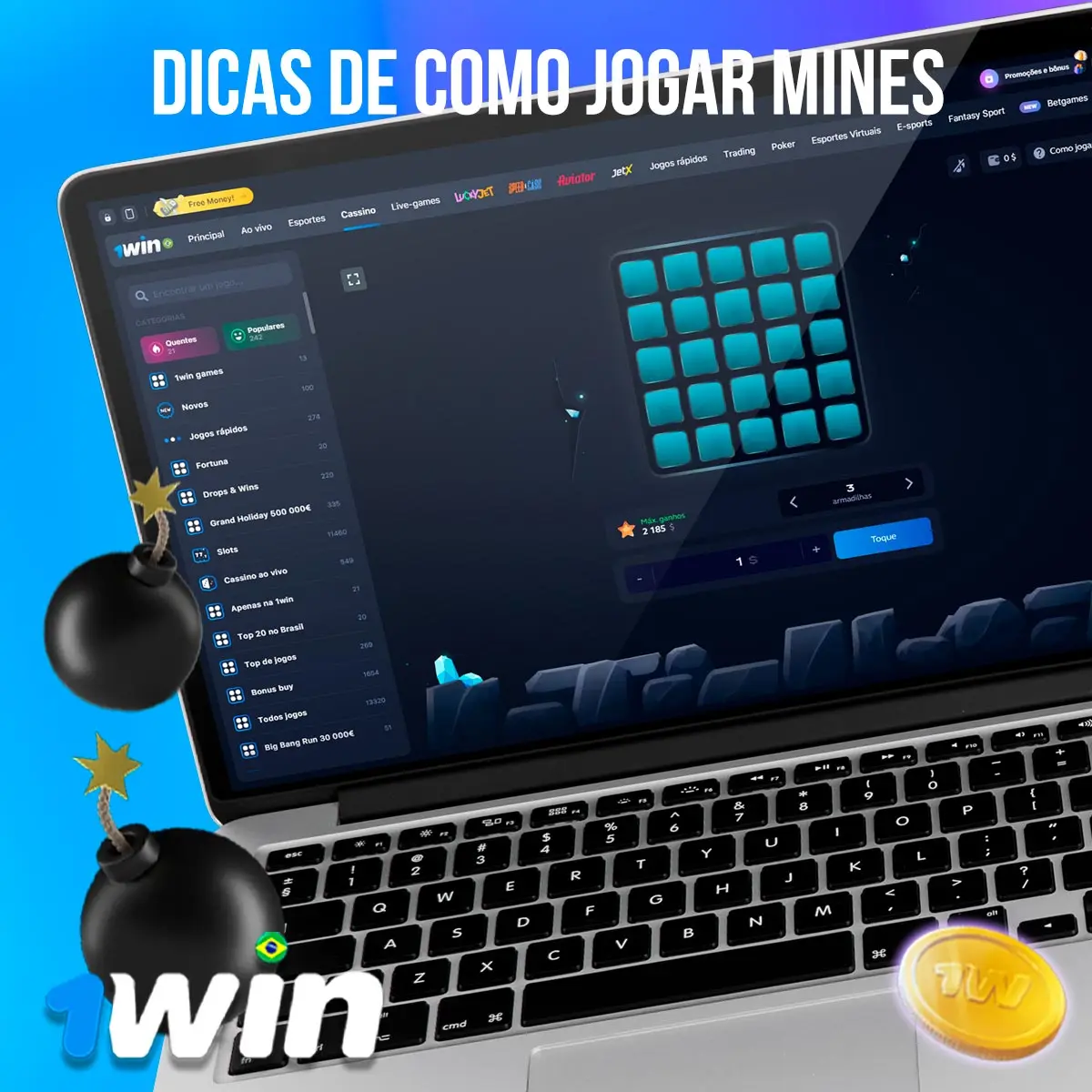 Dicas sobre como jogar Mines 1win