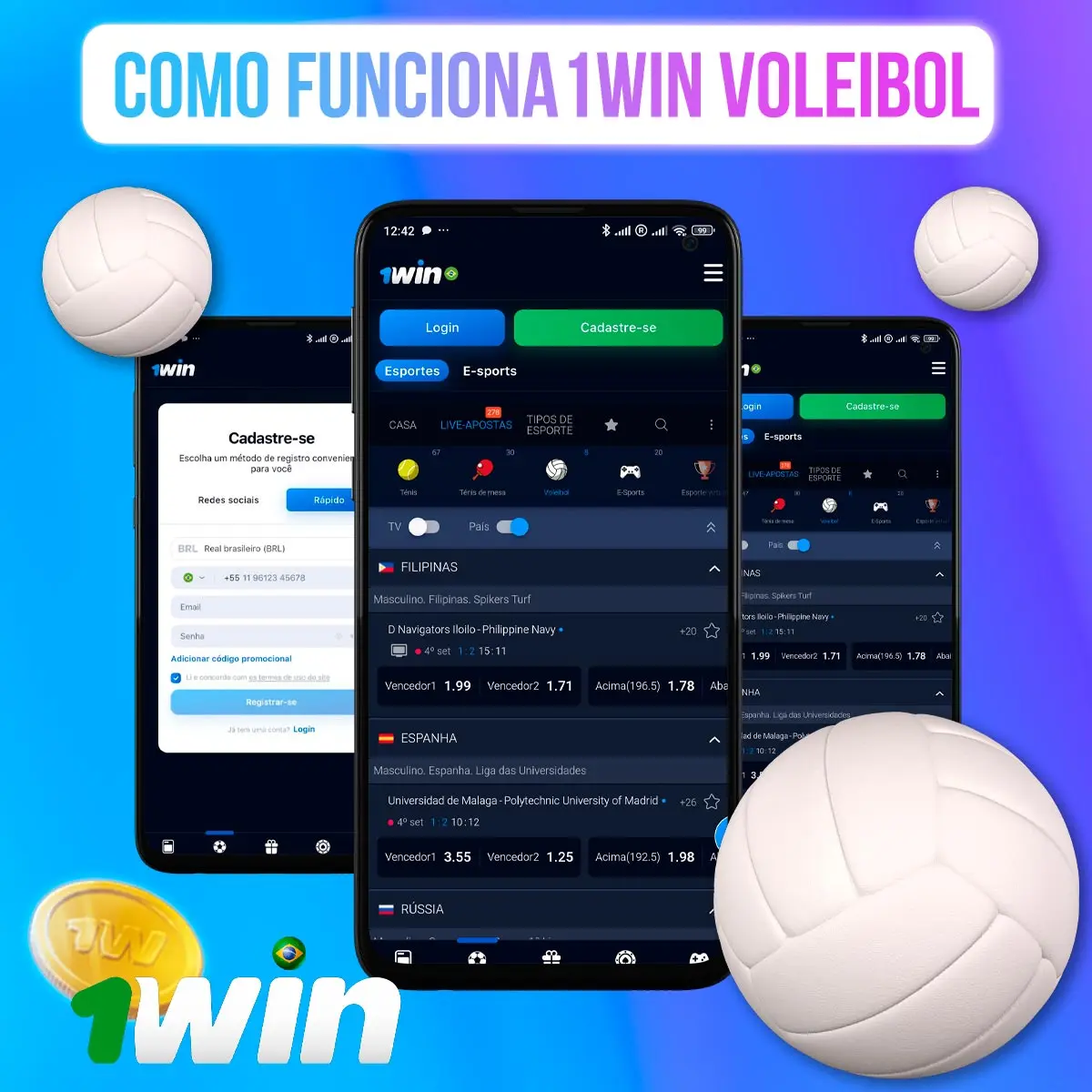 Recursos do 1win Voleibol