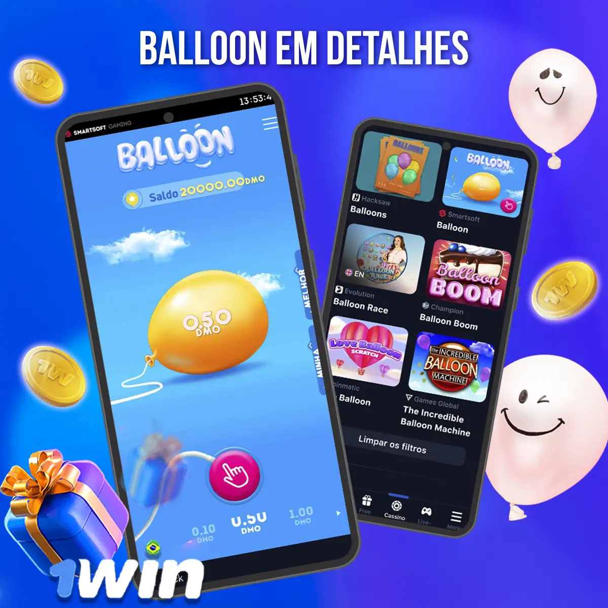 Temática e funcionamento do jogo Balloon