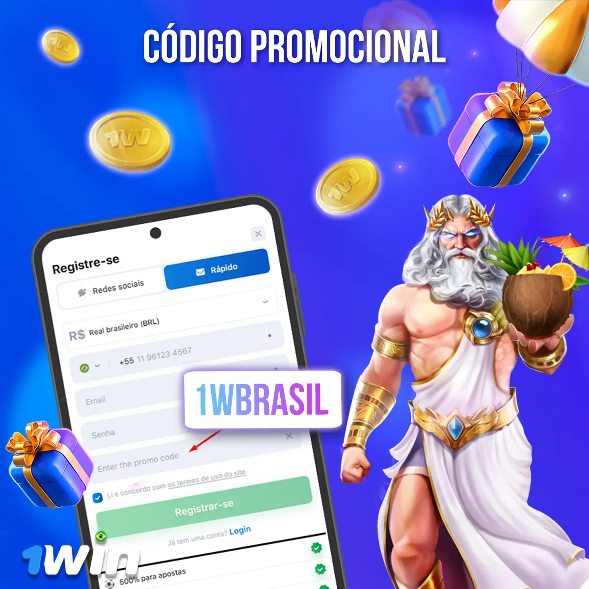 Aprenda a usar o code 1win para desbloquear dinheiro na conta