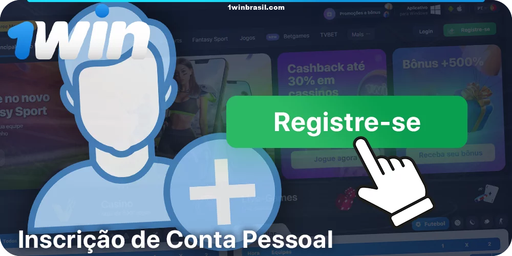 Registro de uma conta pessoal no site 1Win