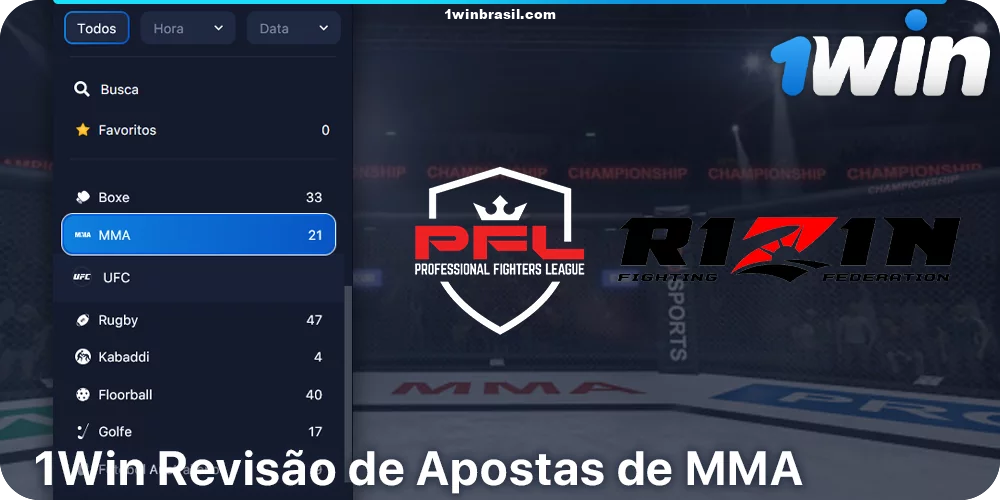 Visão geral da categoria de apostas MMA a 1Win