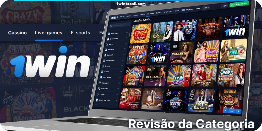 Visão geral da categoria cassino ao vivo no site 1Win no Brasil