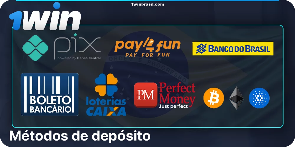Métodos de depósito em 1Win Brasil