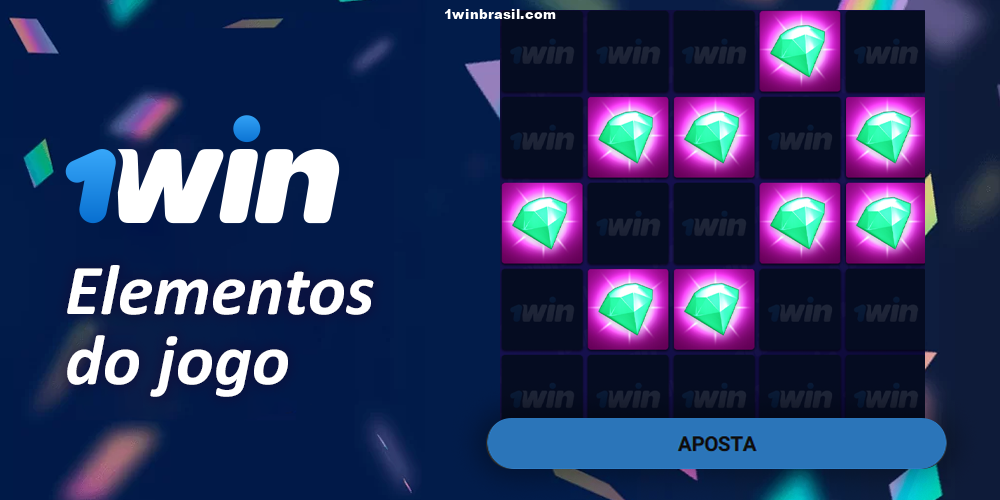 Elementos do jogo Mines no 1Win