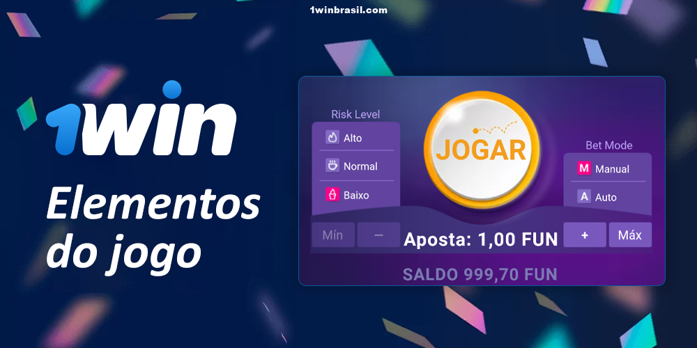 Elementos do jogo Plinko no 1Win