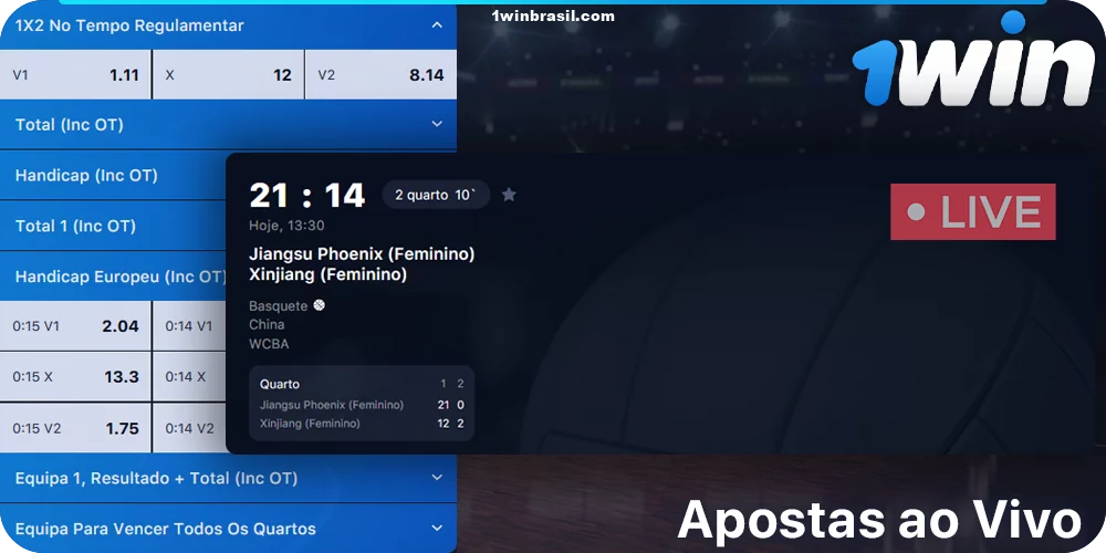 Aposta no basquete ao vivo a 1Win