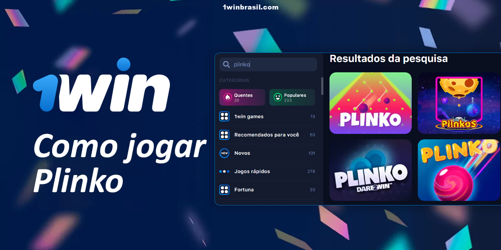 Como começar a jogar Plinko no 1Win no Brasil
