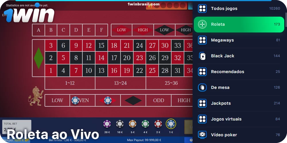 Jogue Roleta ao vivo em 1Win