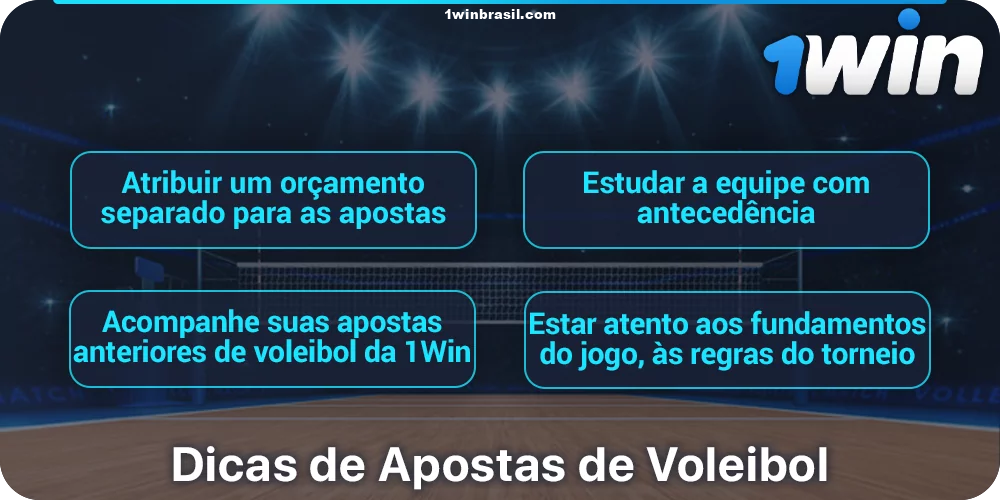 Dicas para os brasileiros que apostaram no voleibol a 1Win