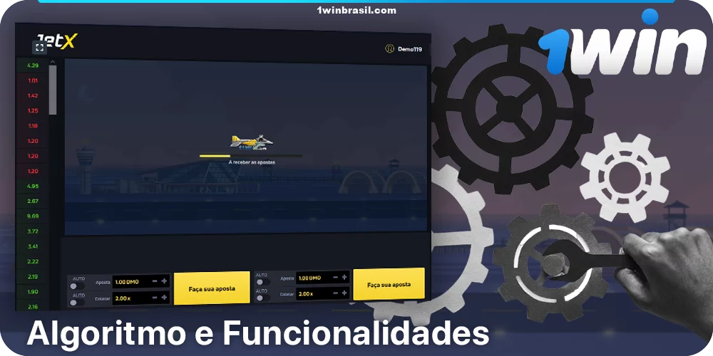 Algoritmo de operação do jogo Jet-X em 1Win