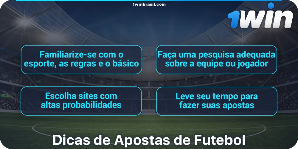 Dicas para jogadores brasileiros que apostaram no futebol no 1Win