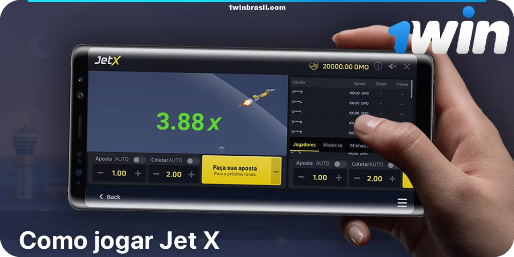 Instruções passo a passo para os brasileiros sobre como jogar Jet-X em 1Win