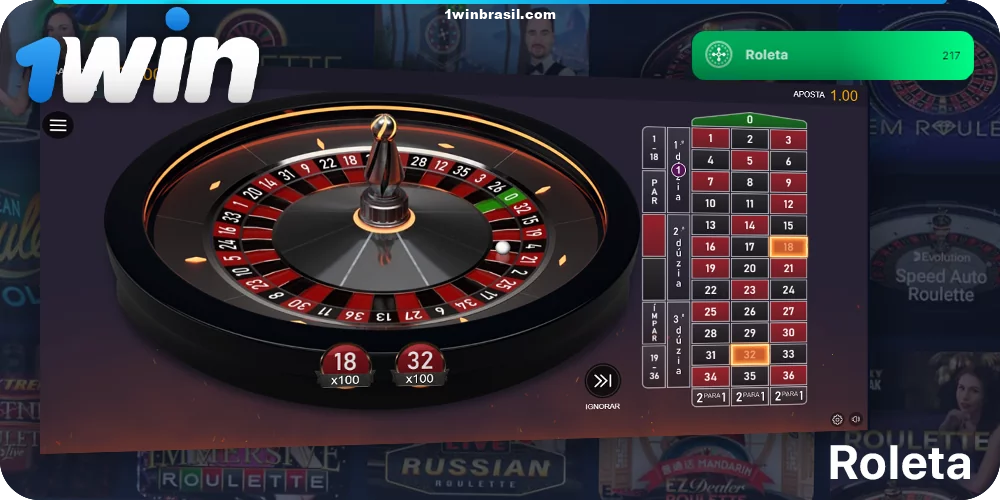 Categoria Roleta no 1Win Cassino