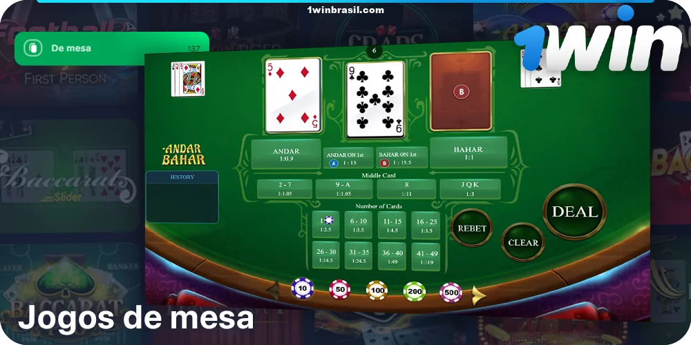 Jogos de mesa no 1Win Cassino
