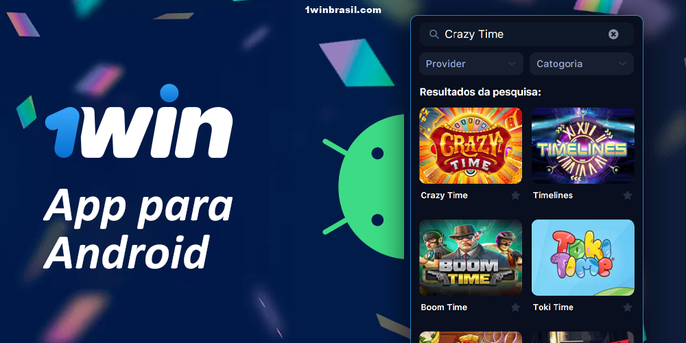 Jogo Crazy Time no 1Win para Android