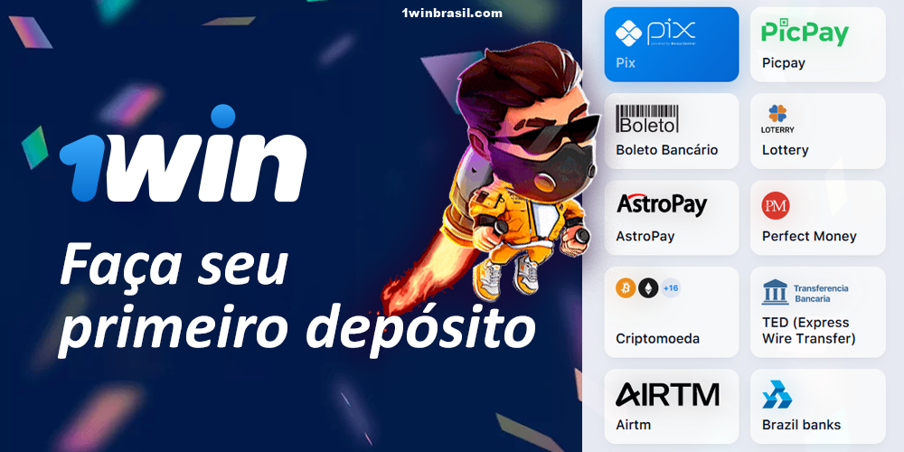 Deposite no 1Win para jogar Lucky Jet